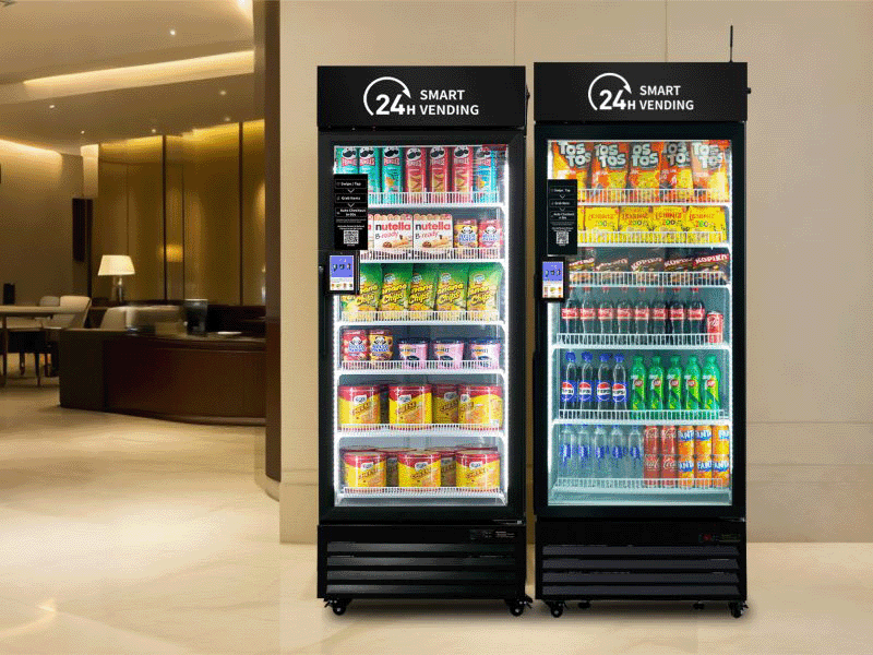 Ai Smart Vending Machine in a office waiting room setting